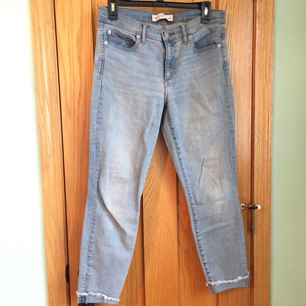 GAP Light Wash Mid-Rise Ankle Skinny Jeans